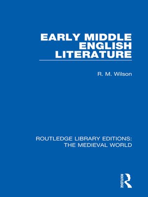 cover image of Early Middle English Literature